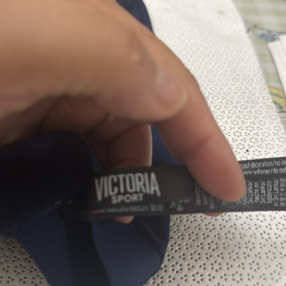 Victoria's Secret Navy Sports Bra with Silver Accents - Picture 2 of 5